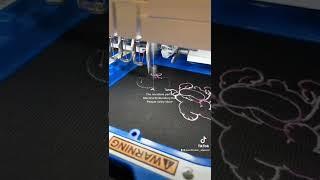 A closer look into machine embroidery #smallbusiness #clothingbrand #hoodie