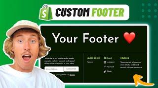 Footer with Logo and Icons | Shopify No Code Tutorial