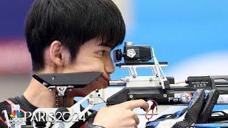 China strikes gold in mixed team air rifle for first medal of the 2024 Paris Olympics | NBC Sports