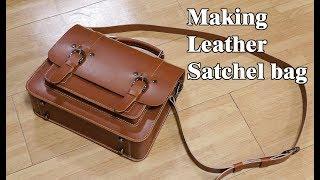 30 [LeatherCraft] Making Leather Satchel bag ver2 / Free Pattern