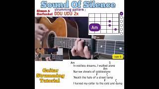 Sound Of Silence - Simon & Garfunkel guitar chords w/ lyrics & strumming tutorial