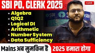 SBI PO, SBI CLERK Mains Quant | Logical DI, Algebra, Arithmetic, DS | Mains Quant by Harshal Agrawal