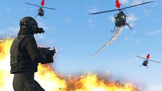 Using An Army Of Helicopters To Defeat A Team Of Tryhards (GTA Online)