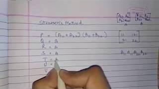 Strassen's Matrix Multiplication Trick (How to learn formulas easily)