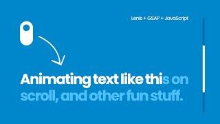 Create Modern Text Scroll Animations ️