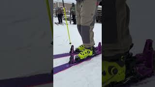 Got to test the viral full suspension ski bindings. #skiing #skis