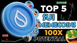 🪙Top 5 sui memecoins with 100x potential  - Steps to buy memecoins easily