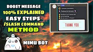 Mimu boost message | Mimu boostmsg setup | fully explained | Xstream League | Discord tutorial