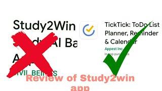 Part 1 'Study2win' app by civil being honest review- Homepage