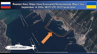 Novorossiysk Naval Base Emptied of Ships -- Fear of ATACMS/Storm Shadow or Training Excercise?