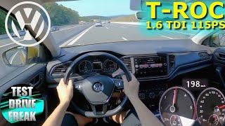 2019 Volkswagen T-ROC 1.6 TDI 115 PS TOP SPEED AUTOBAHN DRIVE POV