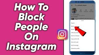 How to Block people on Instagram Android/iphone 2033