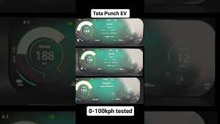 Tata Punch.ev LR real-world 0-100kph test | @autocarindia1  #shorts