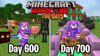 I Survived 700 Days in HARDCORE Minecraft