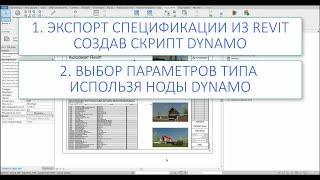 Экспорт спецификации из Revit в XLSX. Скрипт Dynamo