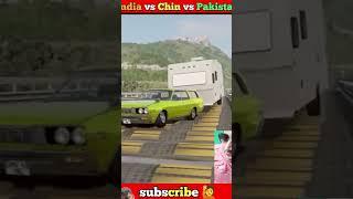 India Vs Pakistan Vs China Car Challenge @beamngnation7895  @BeamngShorts  #ytshorts #shorts