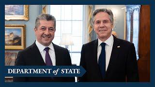 Secretary Blinken meets with Iraqi Kurdistan Region Prime Minister Masrour Barzani