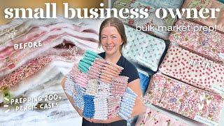BULK MARKET PREP!️ *pencil case edition* // bulk quilting, sewing, and launching new pencil cases