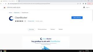 CleanBlocker (Clean Blocker) adware-type extension removal.