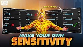 How to make your own Sensitivity | Best Zero Recoil Sensitivity for BGMI |Sensitivity Settings Code