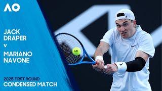 Jack Draper v Mariano Navone Condensed Match | Australian Open 2025 First Round
