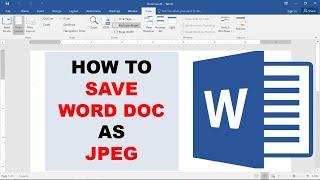 How To Save Word Document Text as JPEG