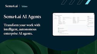 Reinvent enterprise work with Sema4.ai Enterprise AI Agents
