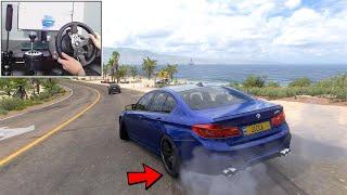 BMW M5 F90 Drift Build - Forza Horizon 5 | Steering Wheel + Shifter Gameplay