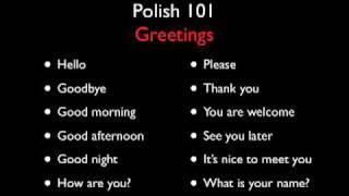 Polish 101 - Greetings - Level One