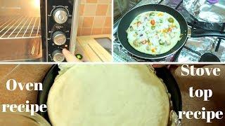 HOMEMADE PIZZA DOUGH IN OVEN and ON TAWA - How to make Pizza Dough at Home -Pizza Week