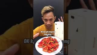 Makan cabe rawit setan terpedas sepiring