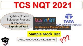 TCS NQT 2021 Registration | Eligibility Criteria | Exam Preparation | Mock Test | 2019 - 2022 Batch