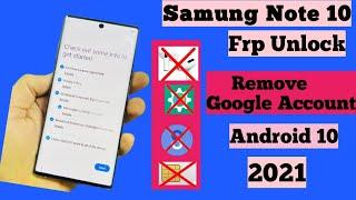 Galaxy Note 10/ Note 10 plus Frp Bypass/Google bypass New Security 100% Work 2021