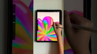 Making a 3D Flower #procreate #ipad #art #cute #tutorial #rainbow #3d #easy #fun #drawing #painting