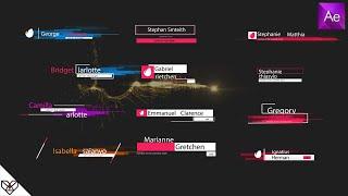 Free - Top 20 Modern Lower Thirds | Free download After Effects Template