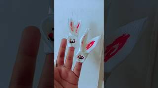 tissue paper rebbit craft(day165/365) #diy #craft