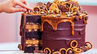 Best Thanksgiving Cake Ideas! | Chocolate, Peanut Butter, Caramel | How To Cake It Step By Step