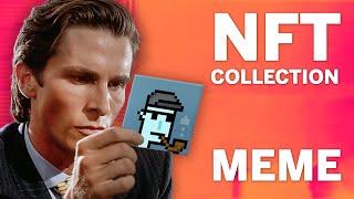 Patrick Bateman shows off his NFT collection (Meme)