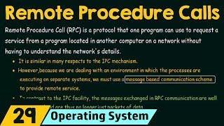 Remote Procedure Calls (RPC)