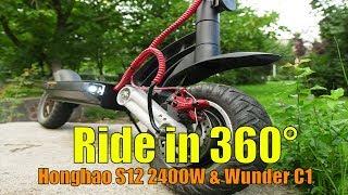 Riding the Honghao S12 in 360° with the Wunder360-C1