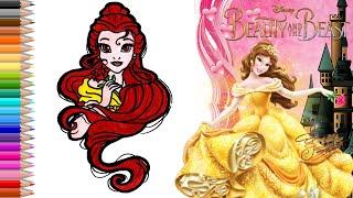 How to draw beauty Belle from Beauty and the Beast // Как нарисовать Белль?