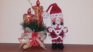 DIY Santa Claus bead . Part #1. Dyi Дед Мороз из бусин . Часть #1.