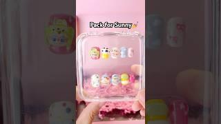 Pack labubu nails for Sunny#smallbusiness #youtubeshorts #nailstyle #asmr #nails #fyp #packing