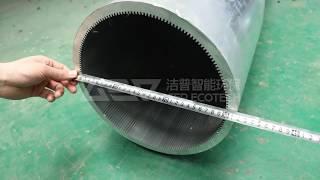 GEP ECOTECH Test Site of Dual Shaft Metal Aluminum Tube Crusher