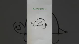 Easy turtle drawing tutorial #cute #shorts #art #guide #stepbystep