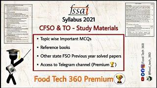 CFSO Syllabus 2021 | Study materials for FSSAI CFSO & TO in PDF format | Food Tech 360 Premium