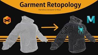 Marvelous Designer Garment Retopology Maya( Gaming Pipeline Explained)!!