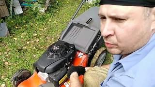 Prepare lawn mowers Husqvarna to work.