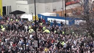 Violent Sunderland Fans With Flares @ Newcastle 0 - 3 Sunderland @ St James Park 14.04.2013