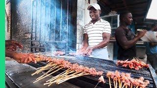 Street Food in Madagascar's Biggest City!!! Zebu Meat Heaven!